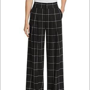 Joie Windowpane Check Wide Leg Pants